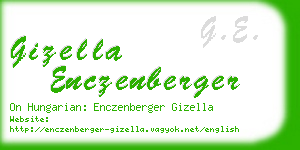 gizella enczenberger business card